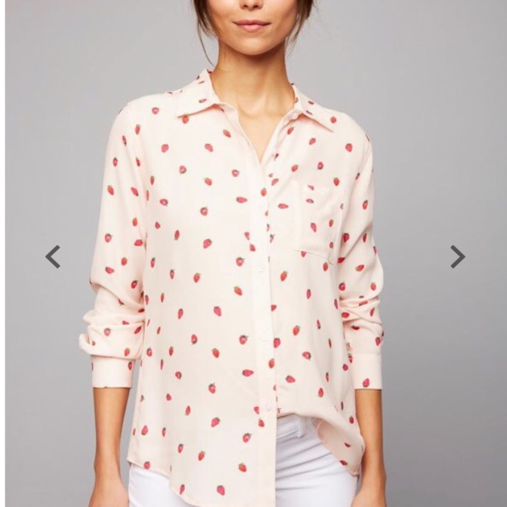 RAILS- Strawberry print blouse NWT